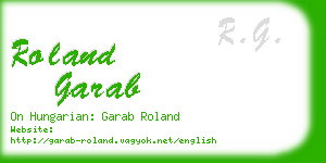 roland garab business card